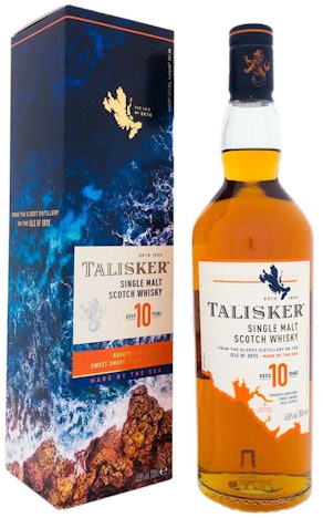 Talisker Single Malt Scotch Whisky 10 Jahre für 28€ – 700 ml schottischer Whisky mit 45,8% Vol.