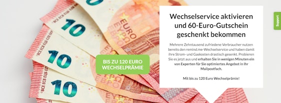 remind.me-Aktion: Wechselservice abschließen und 60-Euro-Gutschein erhalten