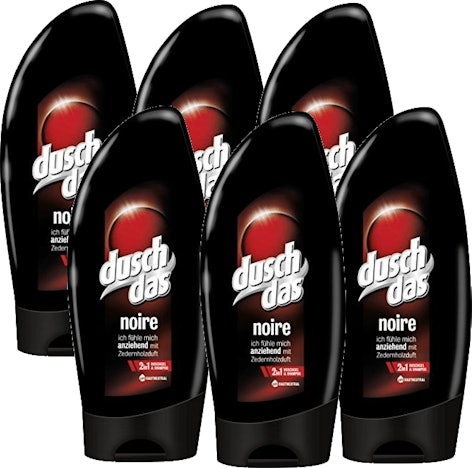 6er-Pack Duschdas for Men "Noire" für 3€ – 2in1-Duschgel + Shampoo, je 250ml (Prime)