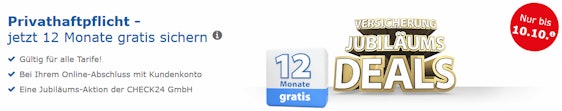 Top! 1 Jahr gratis Privathaftpflicht-Versicherung über Check24 » oder z. B. 6 Monate Hausrat kostenlos 🤑