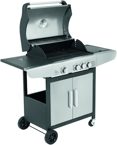 Top! Justus Ares 3SU für 199€ - Gasgrillwagen mit 3 Hauptbrennern + Seitenbrenner, 6-8 Personen