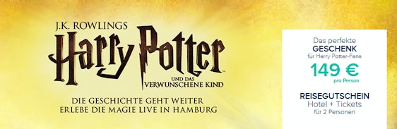 "Harry Potter und das verschwundene Kind" Theater-Tickets + Hotelübernachtung für 149€/Person