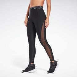 Reebok Studio Mesh für 56€ - Leggings mit Mesh-Einsatz, Größen 2XS-L, auch in Petite