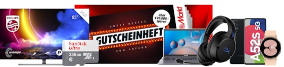 Nicht mehr lange! Media Markt Gutscheinheft 🤩 - Die Top 10 aus dem neuen Flyer, z.B.: HyperX Cloud Flight für 72€