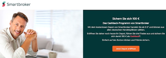 Letzter Tag! 100€ Cashback bei Eröffnung & Nutzung des Smartbroker Depots 📈