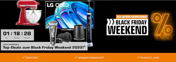 Saturn Black Friday Weekend 2022 » Die 27 besten Angebote im Preischeck ✅
