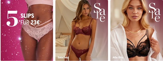 5 Slips für 20€, einzeln für 5€ bei Hunkemöller – über 180 Produkte zur Auswahl