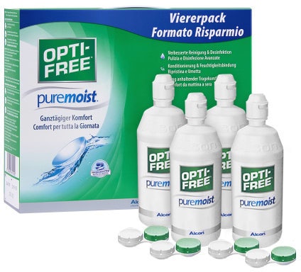 Preisfehler! 👓✨1,2 Liter Alcon Opti-Free PureMoist für 3€ - Kontaktlinsenlösung für weiche Linsen, 4x 300 ml