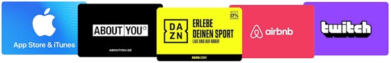 Guthaben-Karten mit Rabatt bei Amazon » z. B. DAZN, Airbnb, About You oder Apple 🃏