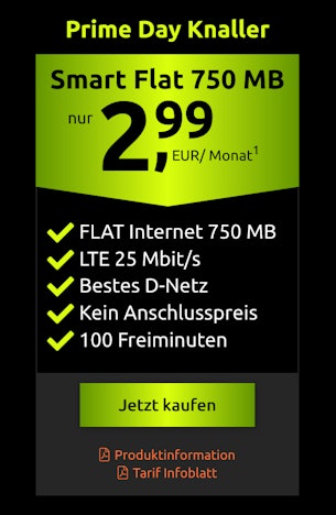 Mini-Tarif zum Mini-Preis! Crash SIM-Only im Telekom-Netz für 2,99€ - 750MB LTE, 100 Freiminten, EU-Roaming