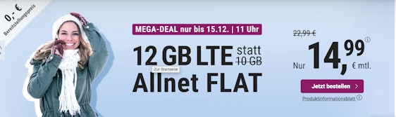 Simplytel LTE 10000 + 2GB für 12,99€/Monat - 12GB LTE, Allnet- und SMS-Flat, 24 Monate Laufzeit