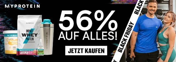 56% Rabatt auf alles MyProtein – z.B.: 1kg Erdnussbutter Crunchy ab 5€