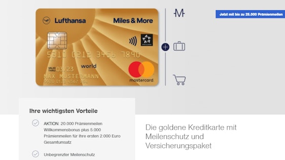Lufthansa Miles & More Gold Card mit 25.000 Meilen geschenkt 💳 – Vielfliege-Kreditkarte mit unbegrenzter Meilengültigkeit
