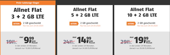 2GB Daten on top bei Klarmobil – z.B. 5GB LTE, Allnet- und SMS-Flat im Telekom-Netz für 10€