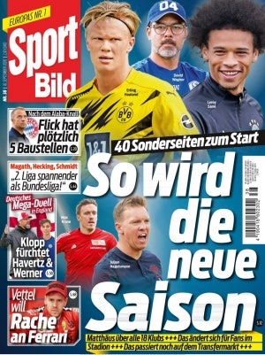 6 Monate Sport Bild für 67,60€ – 26 Ausgaben + 70€ BestChoice Gutschein