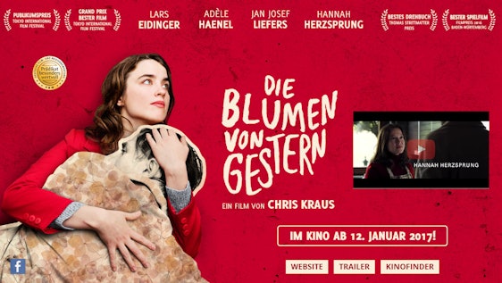 Für 0,69€ zu zweit ins Kino - "Die Blumen von gestern" am 09.01. in 10 deutschen Städten