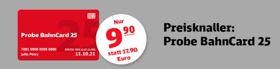 Probe Bahncard ab 9,90€ – Preisknaller-Aktion der Deutschen Bahn