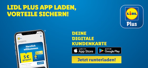 5€ Willkommensguthaben mit Lidl Plus App – ab 30€ MBW, für Neukund:innen + neue Bezahlmöglichkeit Lidl Pay