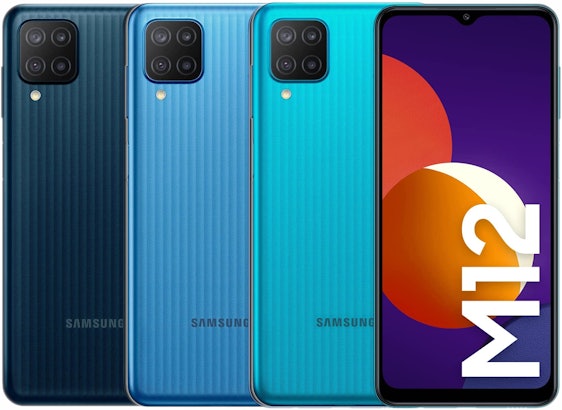 Samsung Galaxy M12 (64 GB) für 133€ – 6,5" Dual-SIM-Smartphone mit NFC, Android 11 & 48MP Quad-Kamera
