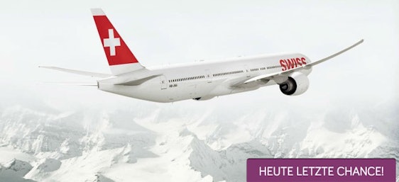20€ oder sogar 80€ Gutschein auf Swiss Air Flüge