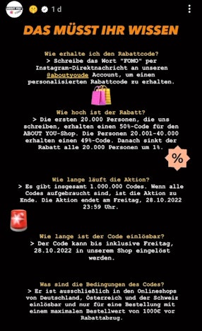 Schnell sein! Bis zu 50% Rabattcode für AboutYou über Instagram sichern