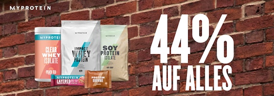 Bis zu 60% Rabatt auf über 200 Produkte + 44% Extra-Rabatt auf alles bei Myprotein! 💪 z.B.: Erdnussbutter, cremig (1kg) für 5€