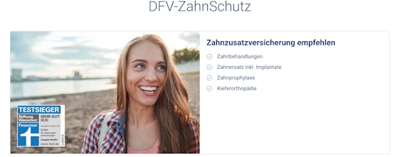 DFV-ZahnSchutz - Zahnzusatzversicherung abschließen und 80€ Amazon-Gutschein sichern